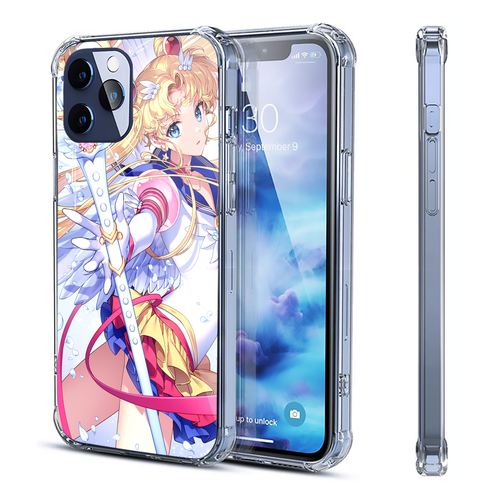 （画像用） 美少女戦士セーラームーン Sailor Moon 【iPhone 12シリーズ対応】透明スマホケース（クリアソフトケース）
